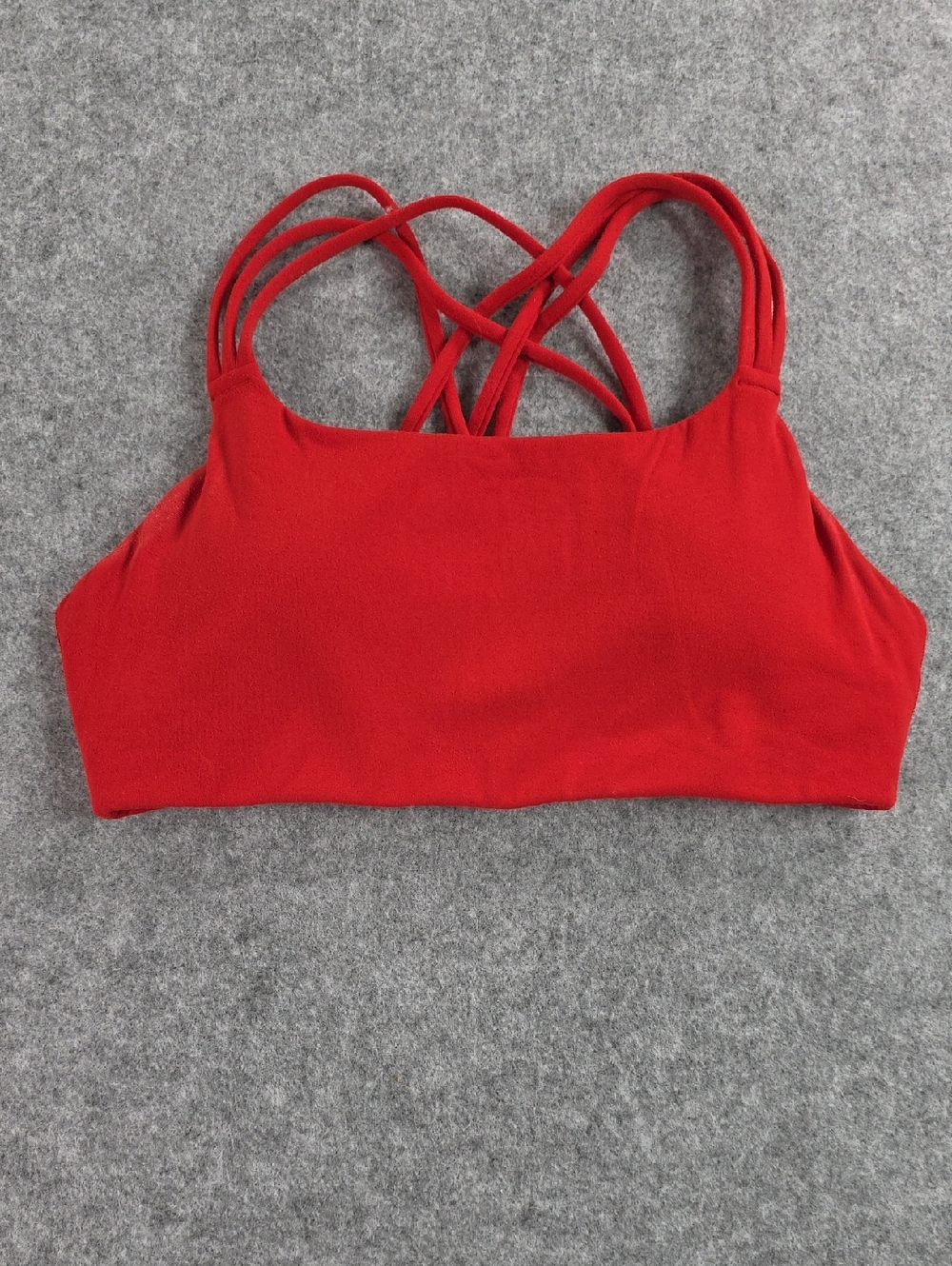 Athleta Red Strappy Crisscross Sports Bra